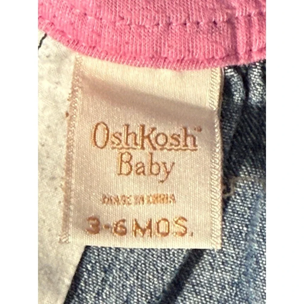 Baby Girl Vintage OSHKOSH Denim Overall Dress Size 3-6 months